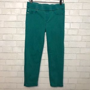 Liverpool Teal Pull On Skinny Capri Jeggings 29